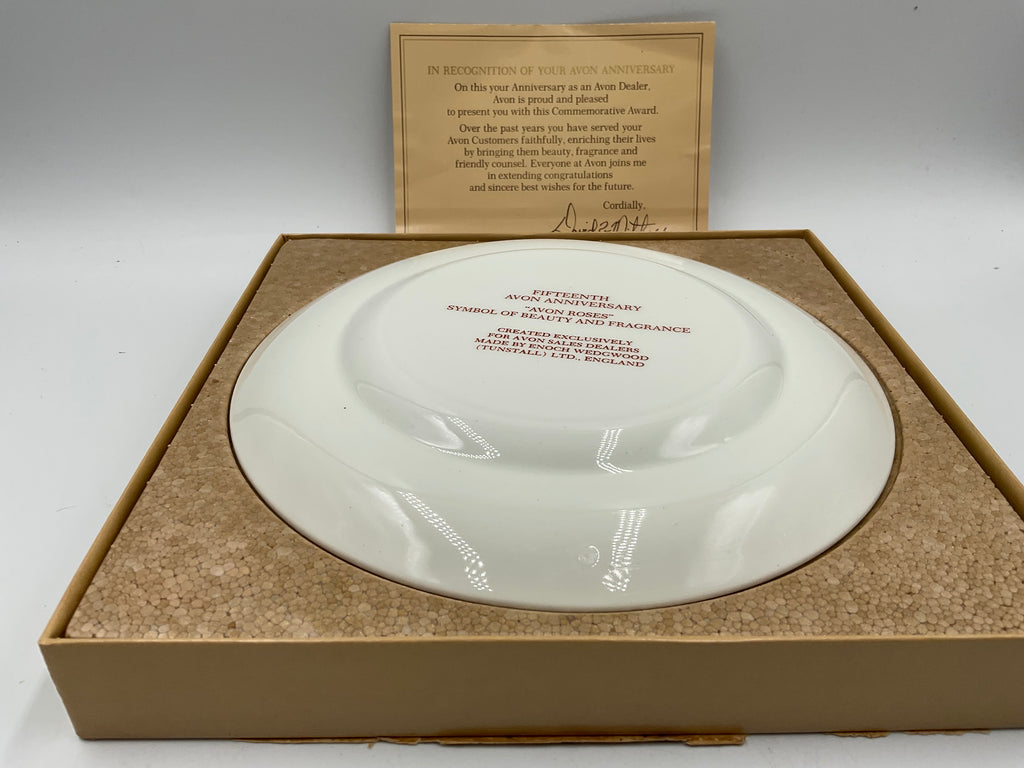 Vintage Avon Fifteenth Anniversary The Avon Roses Collector’s Plate
