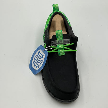 Hey Dude x Minecraft Wally Funk “Creeper” Slip-Ons Size 9