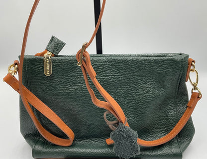 Valentina Italia Genuine Pebbled Leather Dark Forrest Green
