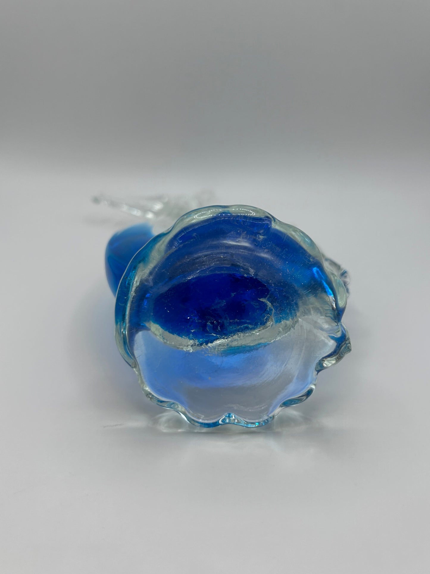 Blue and Clear Glass Handmade Artisan Fish Figurine