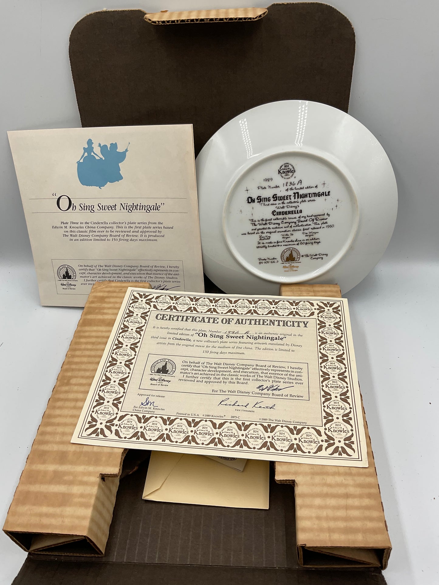 The Edwin M.Knowles China Co. Oh Sing Sweet Nightingale Cinderella