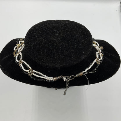 White/Gold/Black Design Chain Necklace