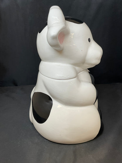 Ceramic Vintage Holstein Cow Cookie Jar