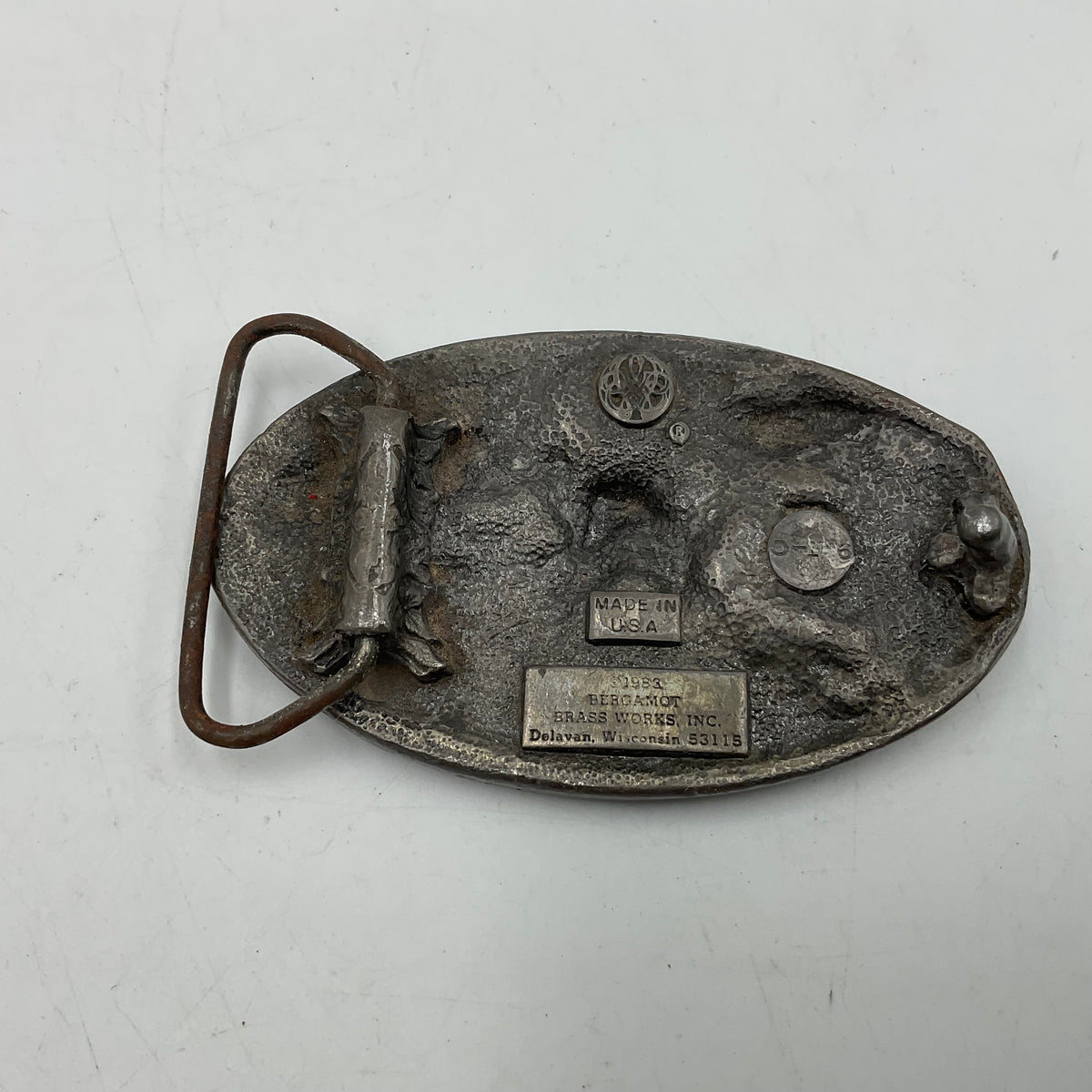 Vintage Pewter American Eagle Belt Buckle
