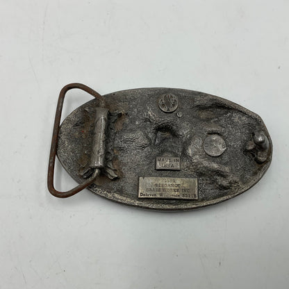 Vintage Pewter American Eagle Belt Buckle