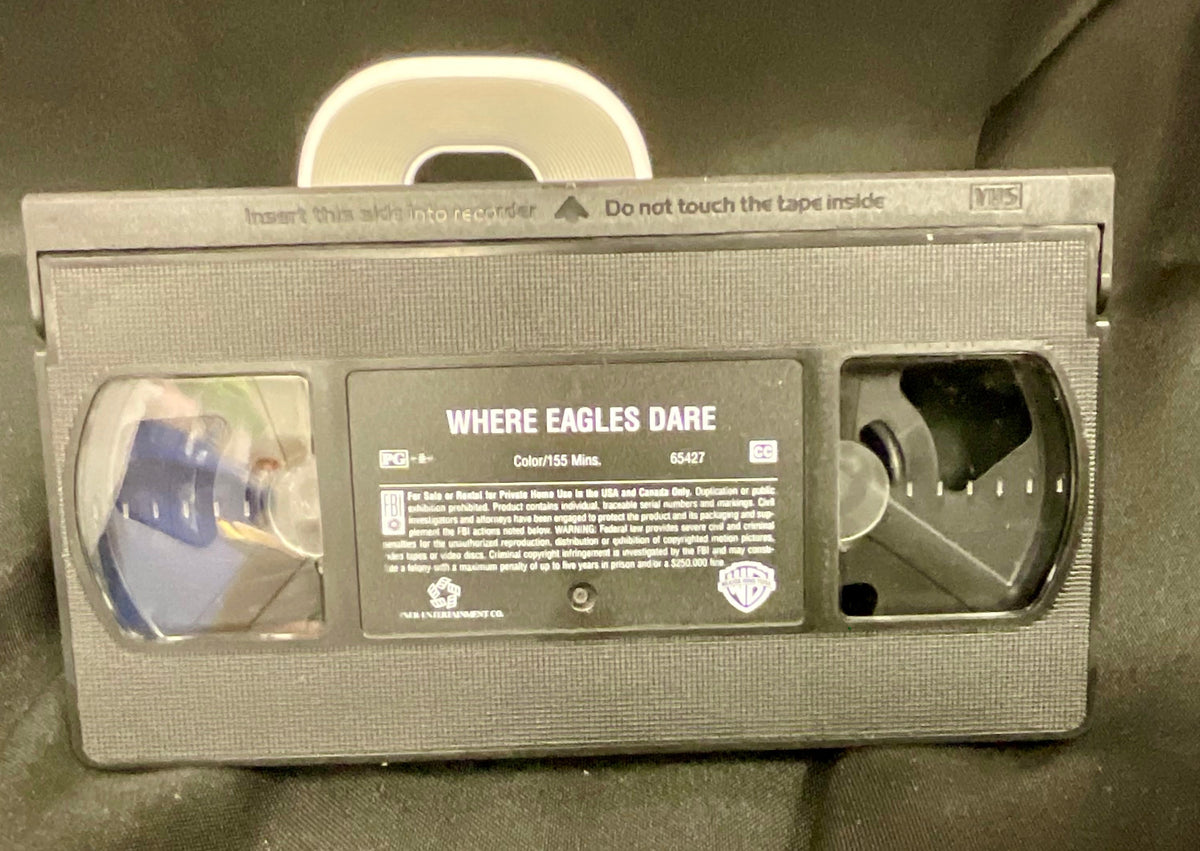 Where Eagles Dare Vintage 1968 VHS Video Tape Movie Clint Eastwood Collection Pre-Owned Film