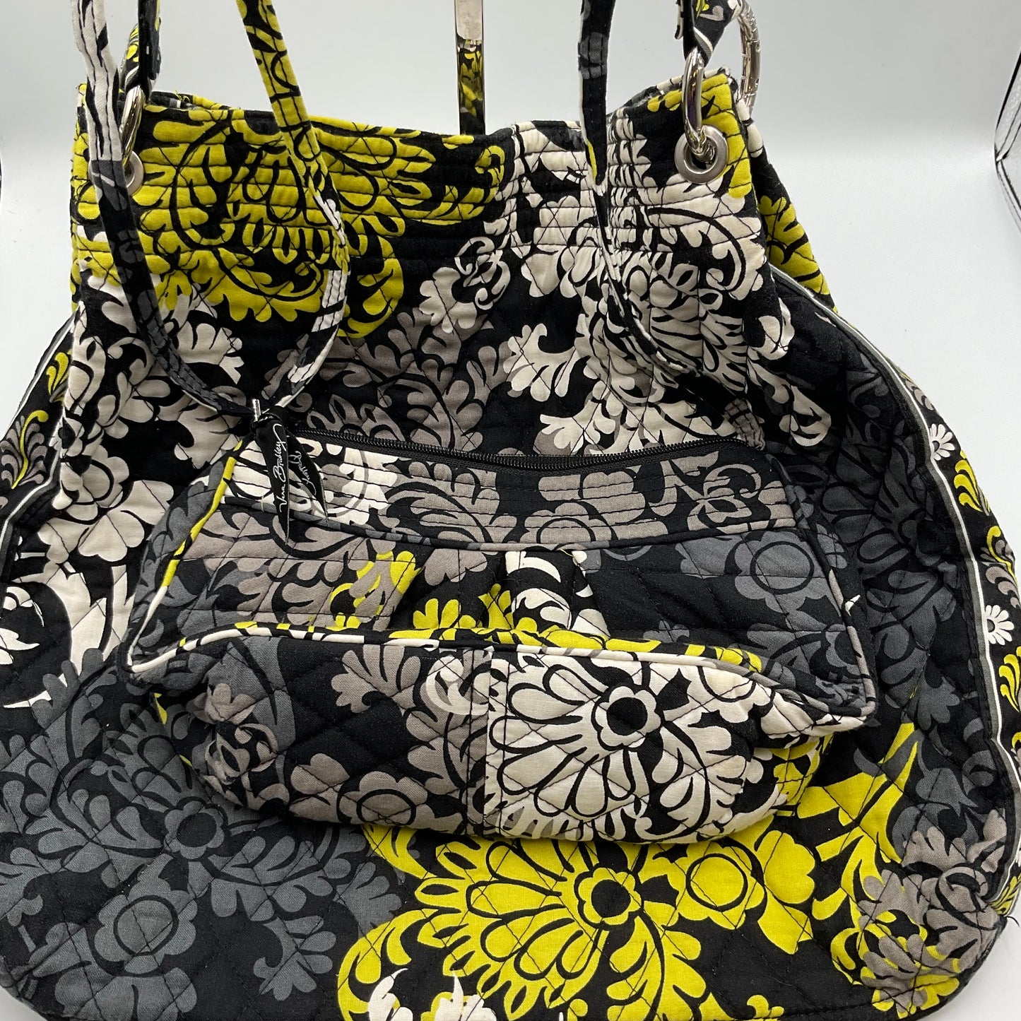 Vera Bradley Black and Yellow Patterned 2 Bag Set