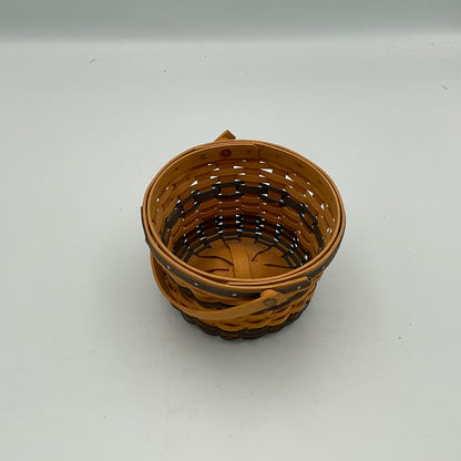 Small Round Wooden Longaberger Apple Basket