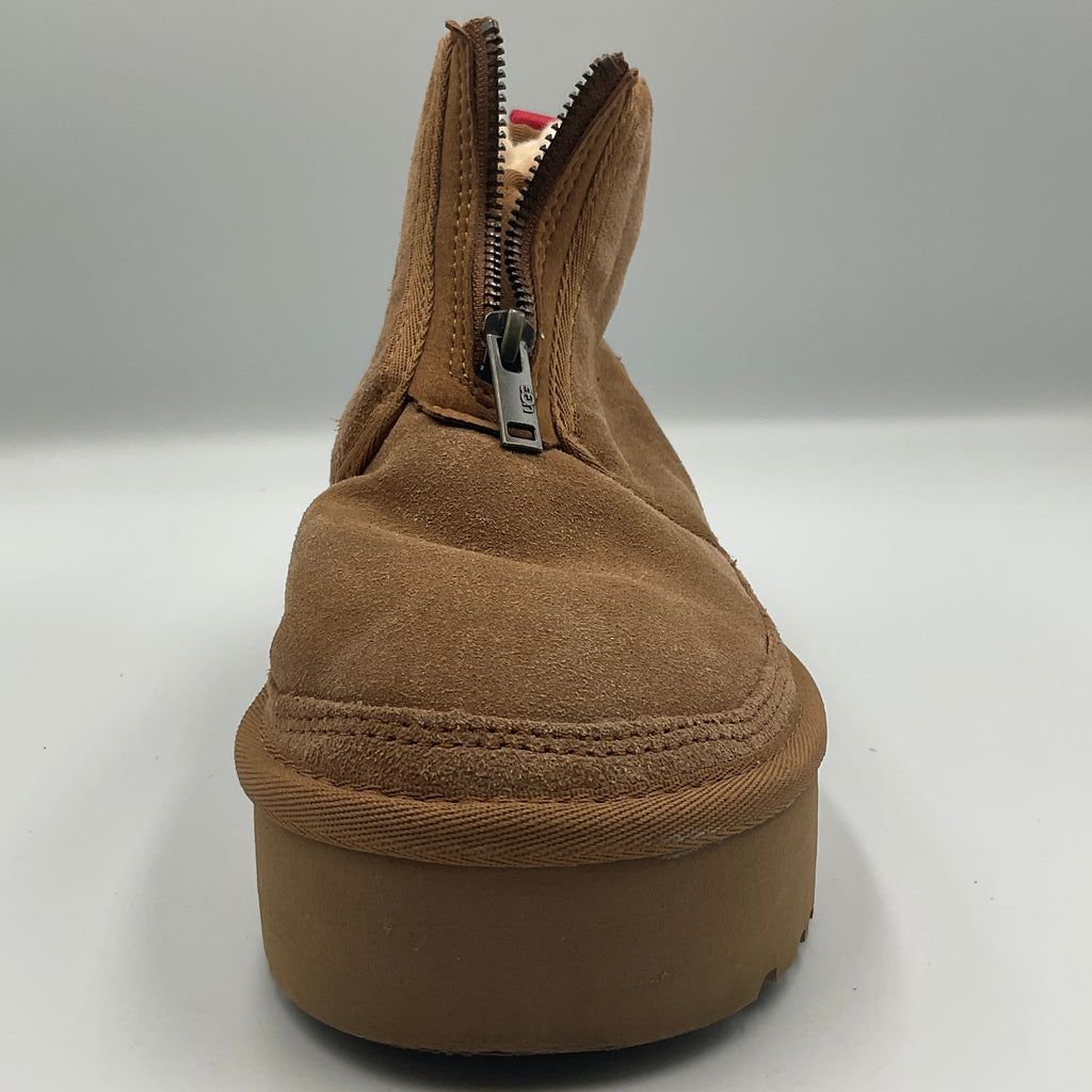 UGG Women's (size 6) Neumel Platform Zip Chestnut Suede Boots