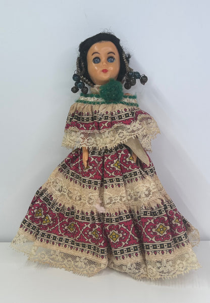 Handmade Authentic European Folk Doll Vintage Antique Eyes Open and Close