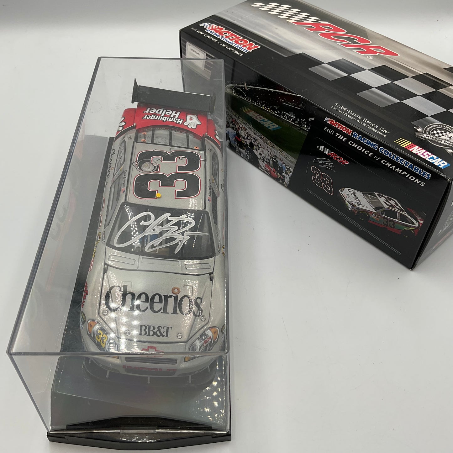 Clint Bowyer Autographed 1:24 Scale Die-Cast Model Car NASCAR #33