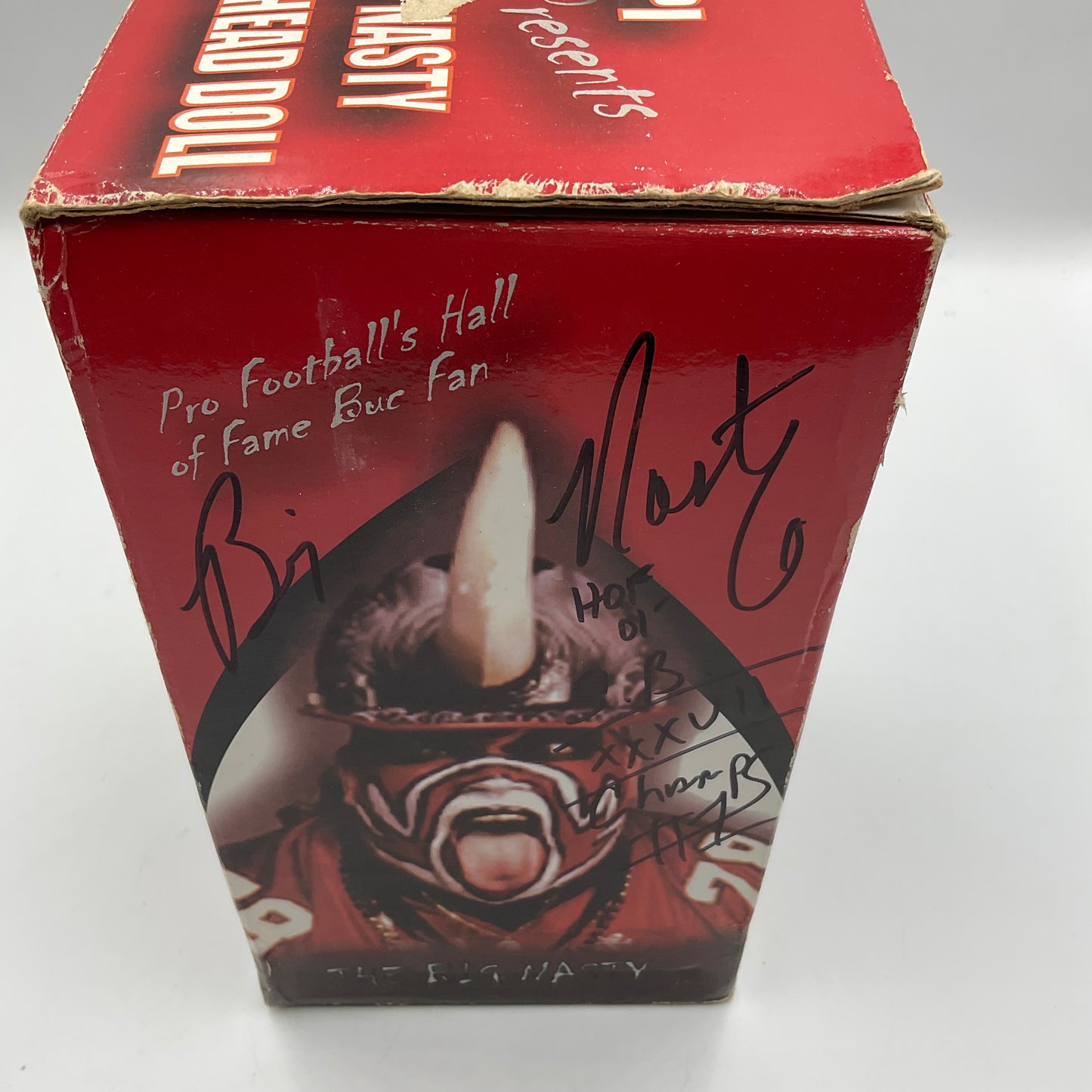 Autograph NFL Tampa Bay Buccaneers Fan The Big Nasty Bobble Head Signed