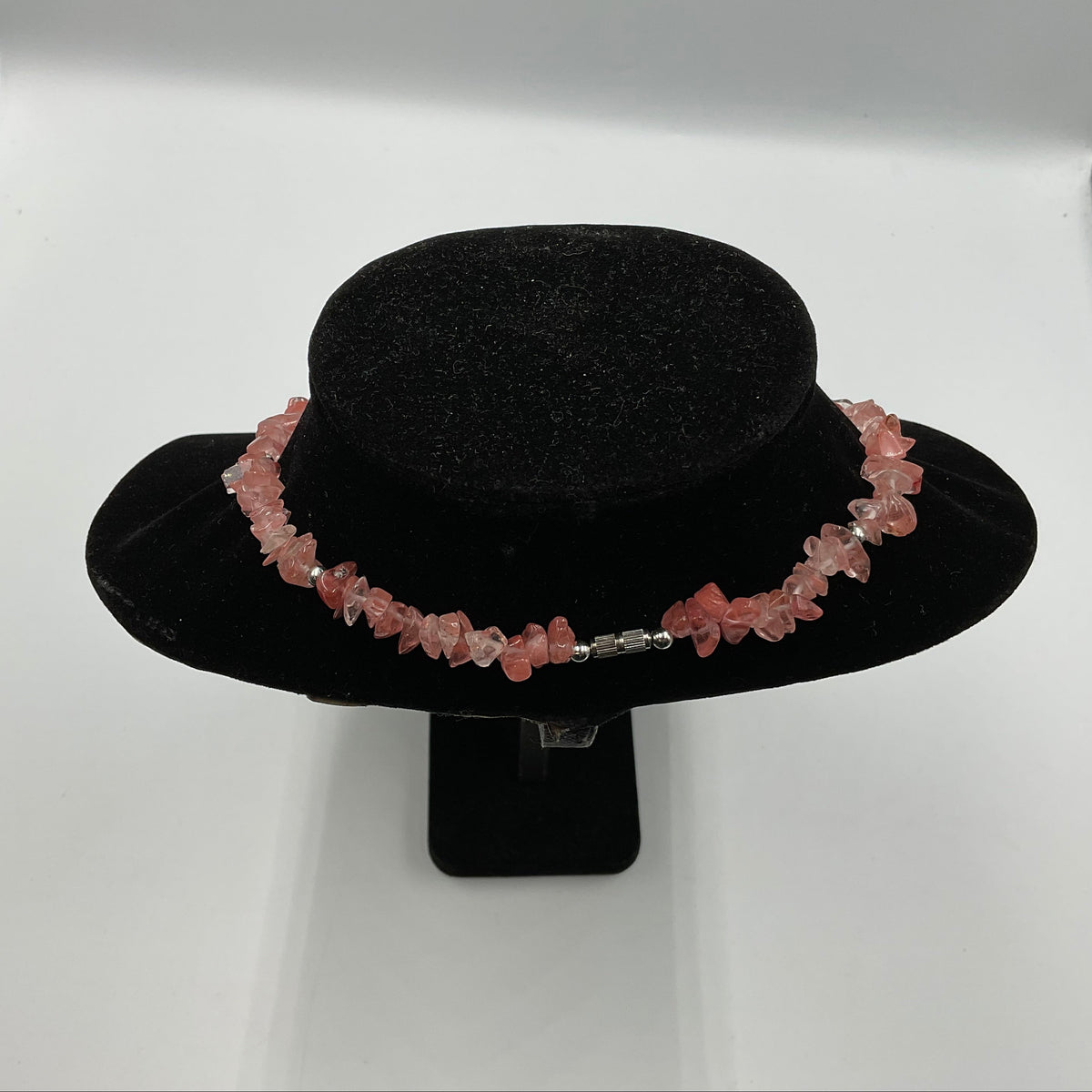 Pink Glass Stone Designed Necklace