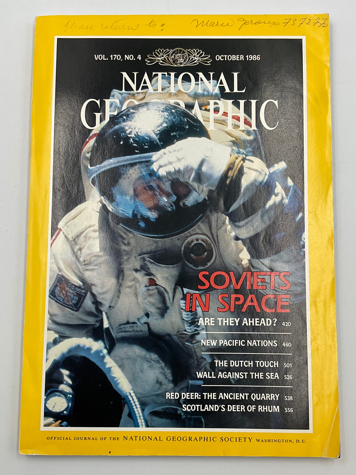 Vintage National Geographic October 1986 Vol 170 No 4 Soviets in Space