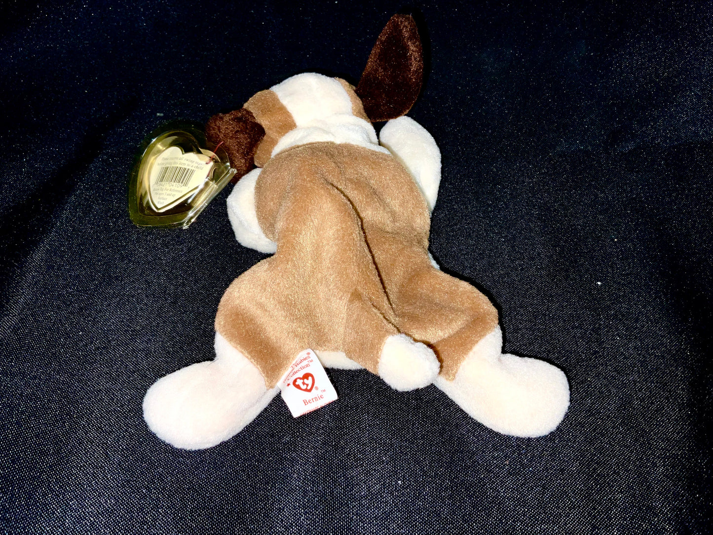 Bernie the St. Bernard Dog Vintage 1996 Ty Beanie Babies Plush with Tag in Protector
