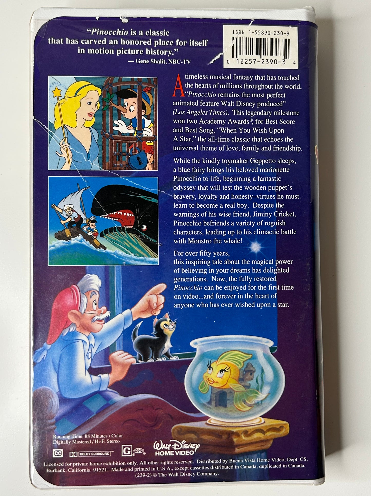 Pinocchio Walt Disney Masterpiece Collection VHS