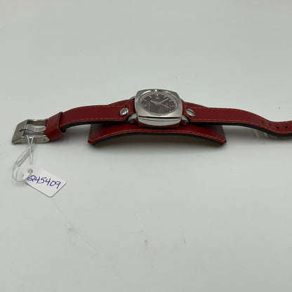 Code Brand Water Resistant Leather Cuff Band Quartz Watch New Battery