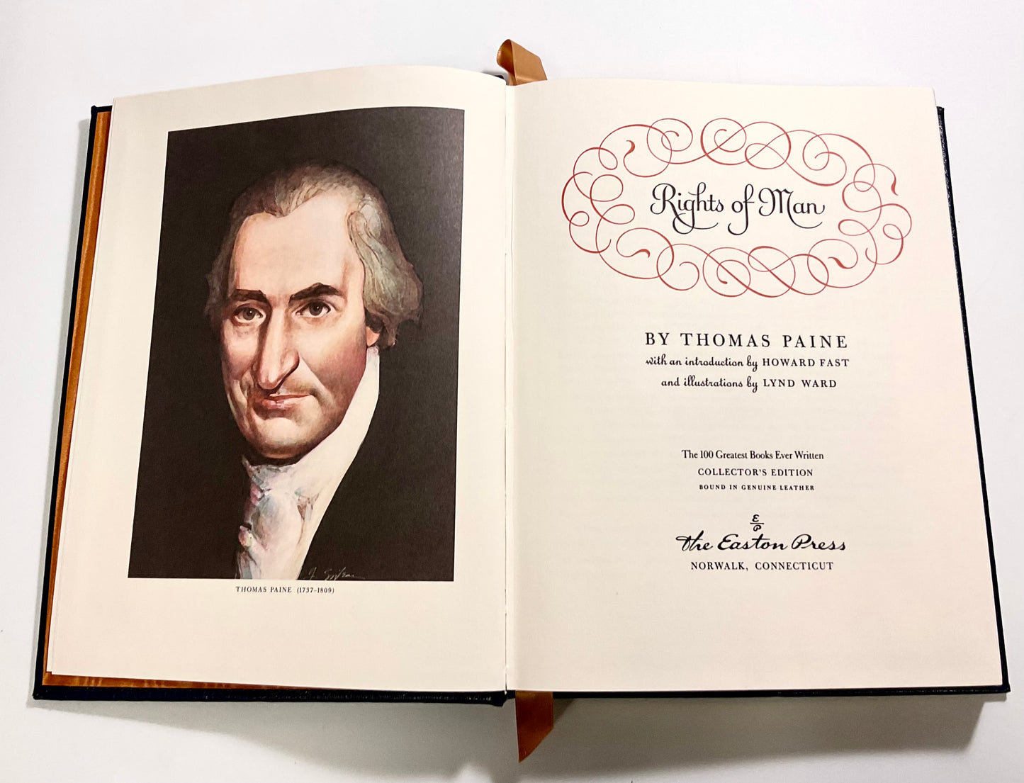 Rights of Man by Thomas Paine Vintage 1979 The Easton Press 100 Greatest Books Ever Written Leather Bound Collector's Edition