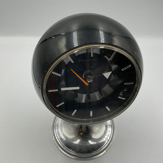 Vintage Bulova 634 Space Age Orb Desk Clock Works
