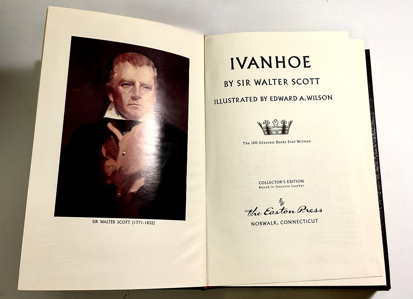 Ivanhoe by Sir Walter Scott Vintage 1977 Easton Press 100 Greatest Books Ever Written Leather Bound Collector's Edition