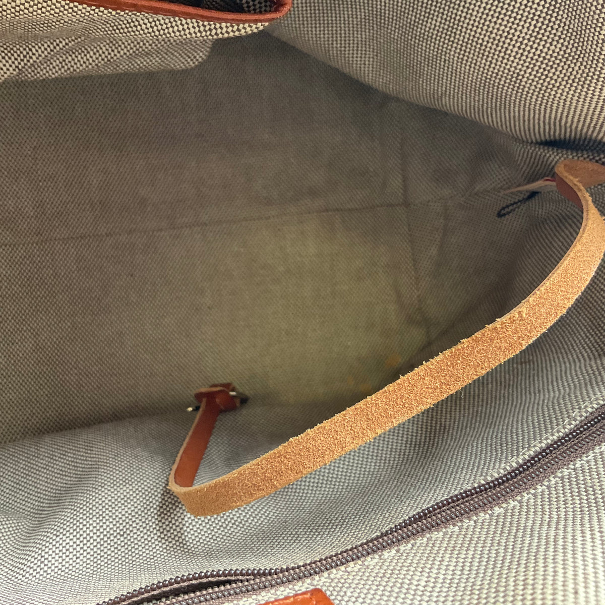 Dooney & Bourke Ostrich Collection Satchel Handbag In Color Bone And Brown