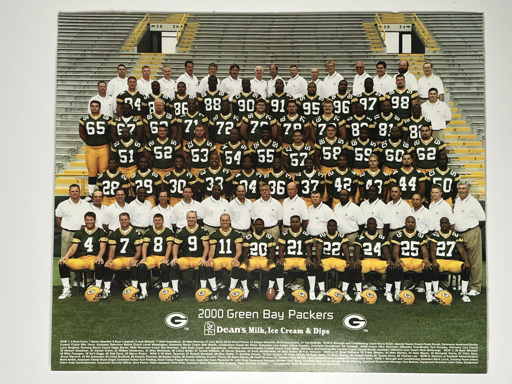 Green Bay Packers NFL Football 2000 Season Team Photo Brett Favre