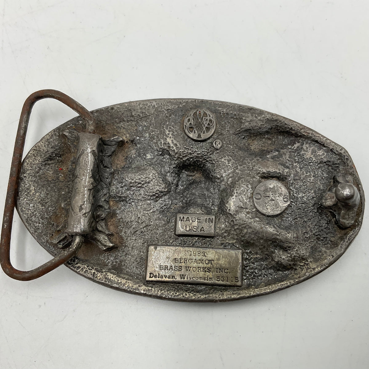 Vintage Pewter American Eagle Belt Buckle