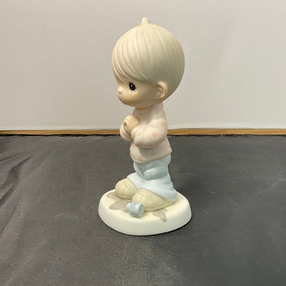Precious Moments Vintage 1986 Help Lord I'm In A Spot Hand Painted Porcelain Collectible Figurine