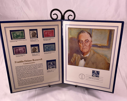 Franklin Delano Roosevelt Commemorative Hardcover Stamp Book from the Postal Commemorative Society