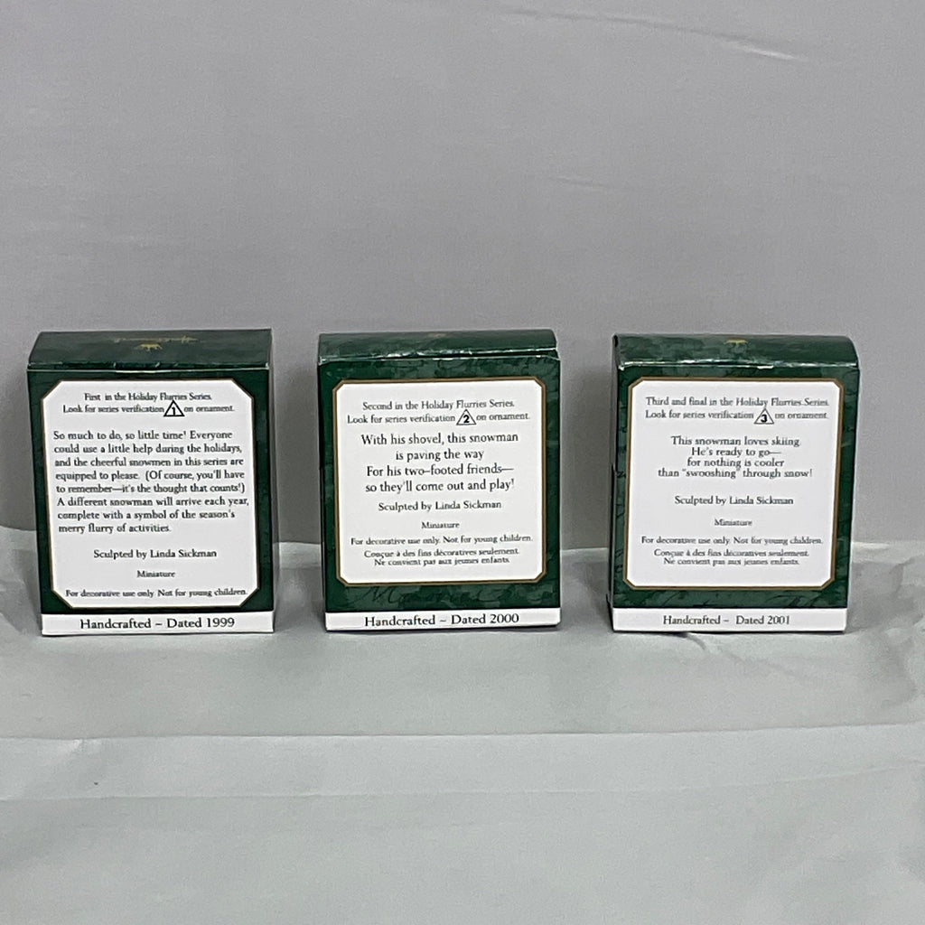 Keepsake Ornament Hallmark "Holiday Flurries" series Complete w/Boxes