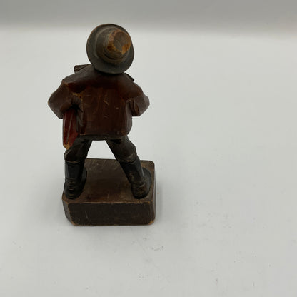 Vintage Hand Carved Wood Sculpture Marked Italy