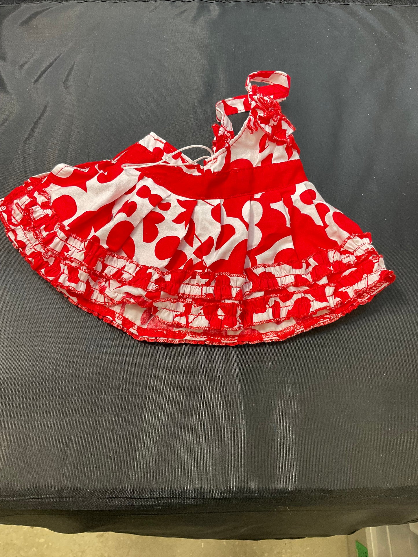 Build-A-Bear Red and White Halter Top Dress