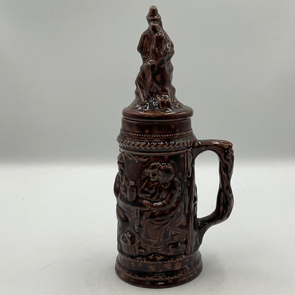 Vintage Glazed Pottery 3D Embossed Ceramic Beer Stein Gerz Germany