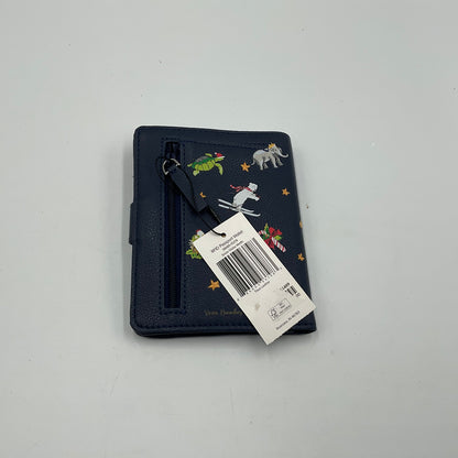 New with Tag Vera Bradley Passport Wallet Blue with Animals and Candy Canes