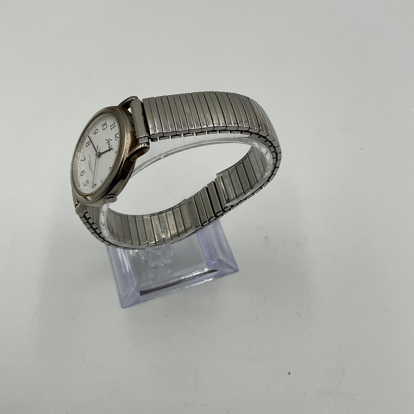 Speidel Men's Classic Vintage Silver Tone Stretch Band Watch