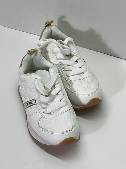 Michael Kors White and Gold Little Kid Big Kid Kerrie 2.0 Girls Shoes Size 13