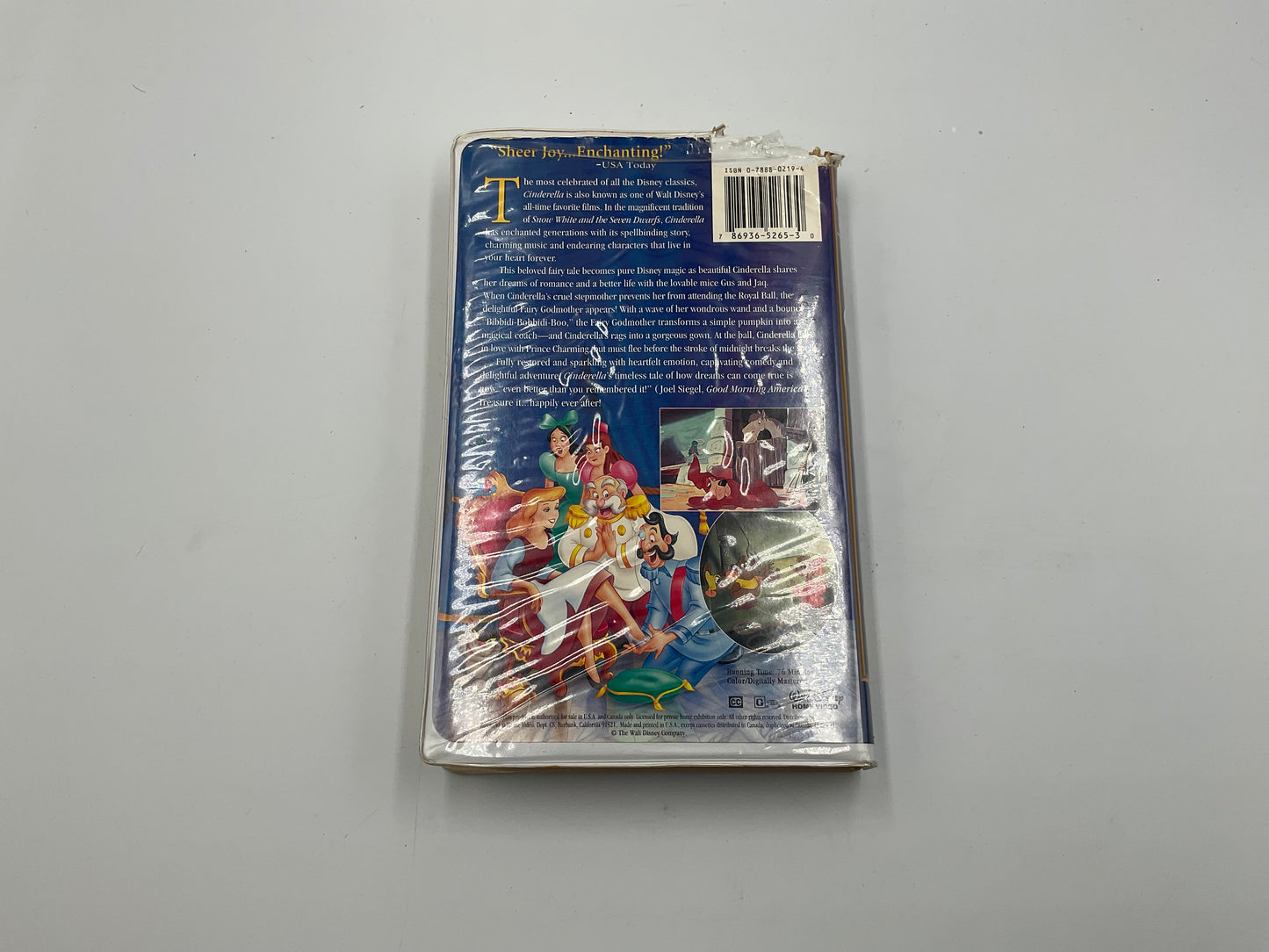 Walt Disney’s Masterpiece Collection Cinderella Vintage VHS Video Tape