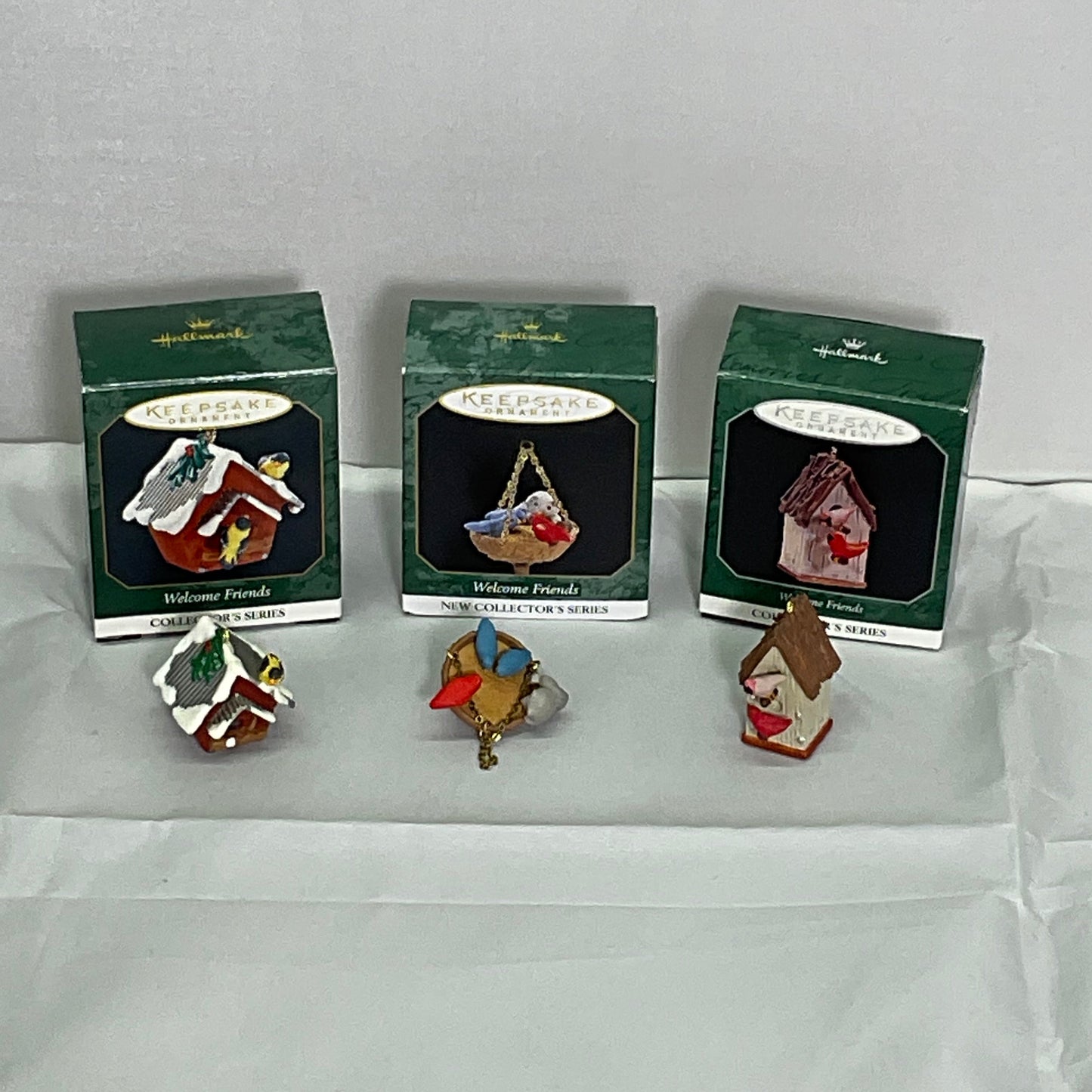 Keepsake Hallmark Ornament "Welcome Friends" Series Complete w/Boxes