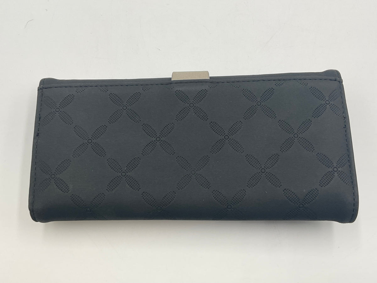 Paulo Serini Trifold Clutch Wallet Noir Charcoal