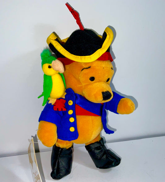 Winnie the Pooh Pirate Vintage 8 Inch Plush Mini Beanbag Disney Store Collectible