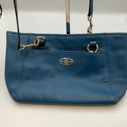 Coach Blue Pebbled Leather Purse