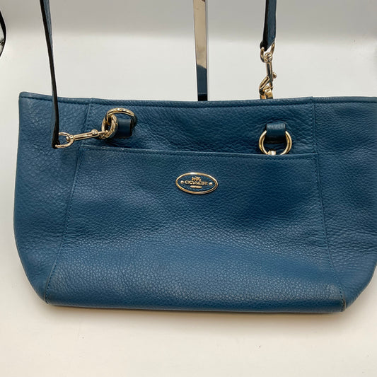 Coach Blue Pebbled Leather Purse