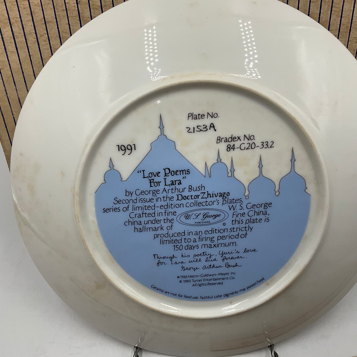 W.L.George Fine China “Love Poems for Laura “By George Arthur Bush