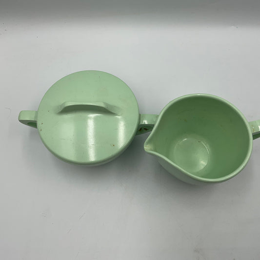 Vintage Melamine Creamer and Sugar Bowl Set