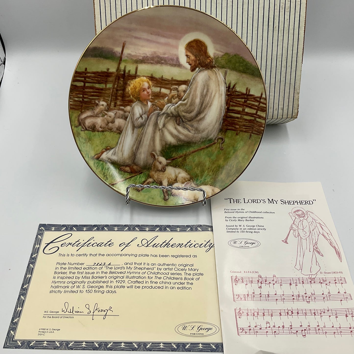 Ready JB W.L.George Fine China The Lord’s my Shepherd By Cicely Mary Barker