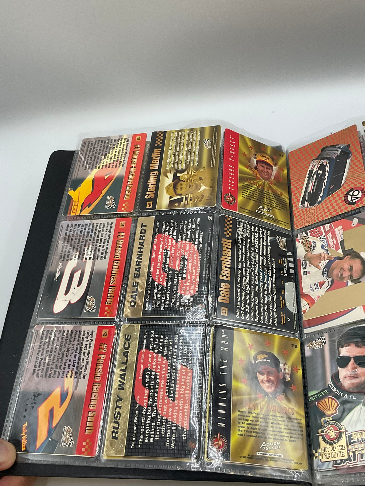 Vintage NASCAR Racing Trading Cards in Binder Album