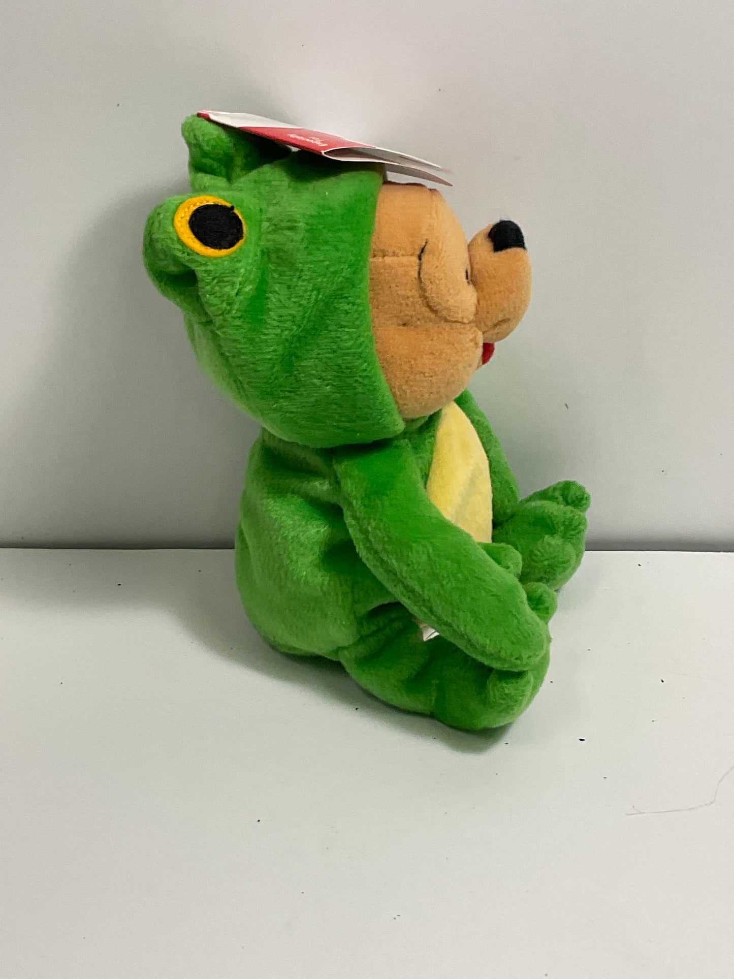 Frog Costume Winnie the Pooh Bear Vintage Mini Beanbag Beanie Plush Disney Store Collectible