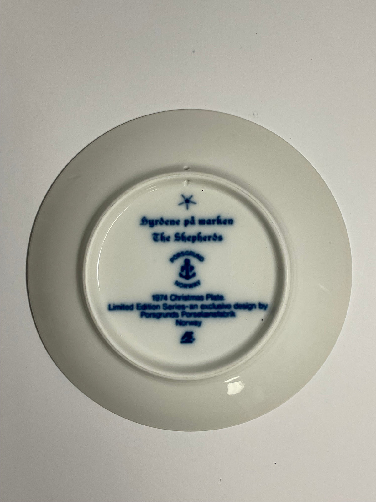 Julen Porsgrund Vintage 1974 The Shepherds Plate With Original Box