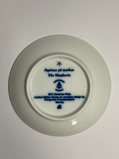 Julen Porsgrund Vintage 1974 The Shepherds Plate With Original Box