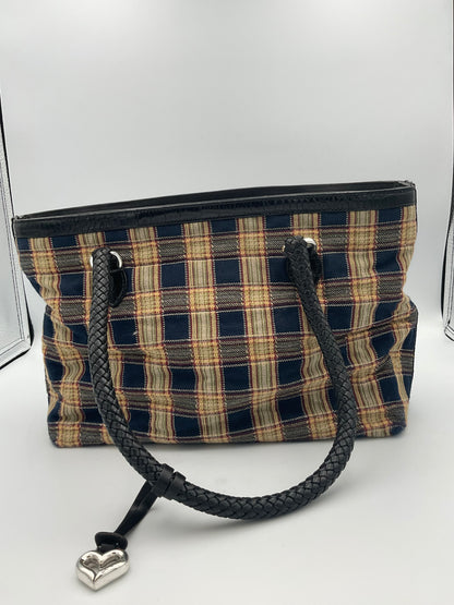 Brighton Blue and Cream Plaid  Tote Bag